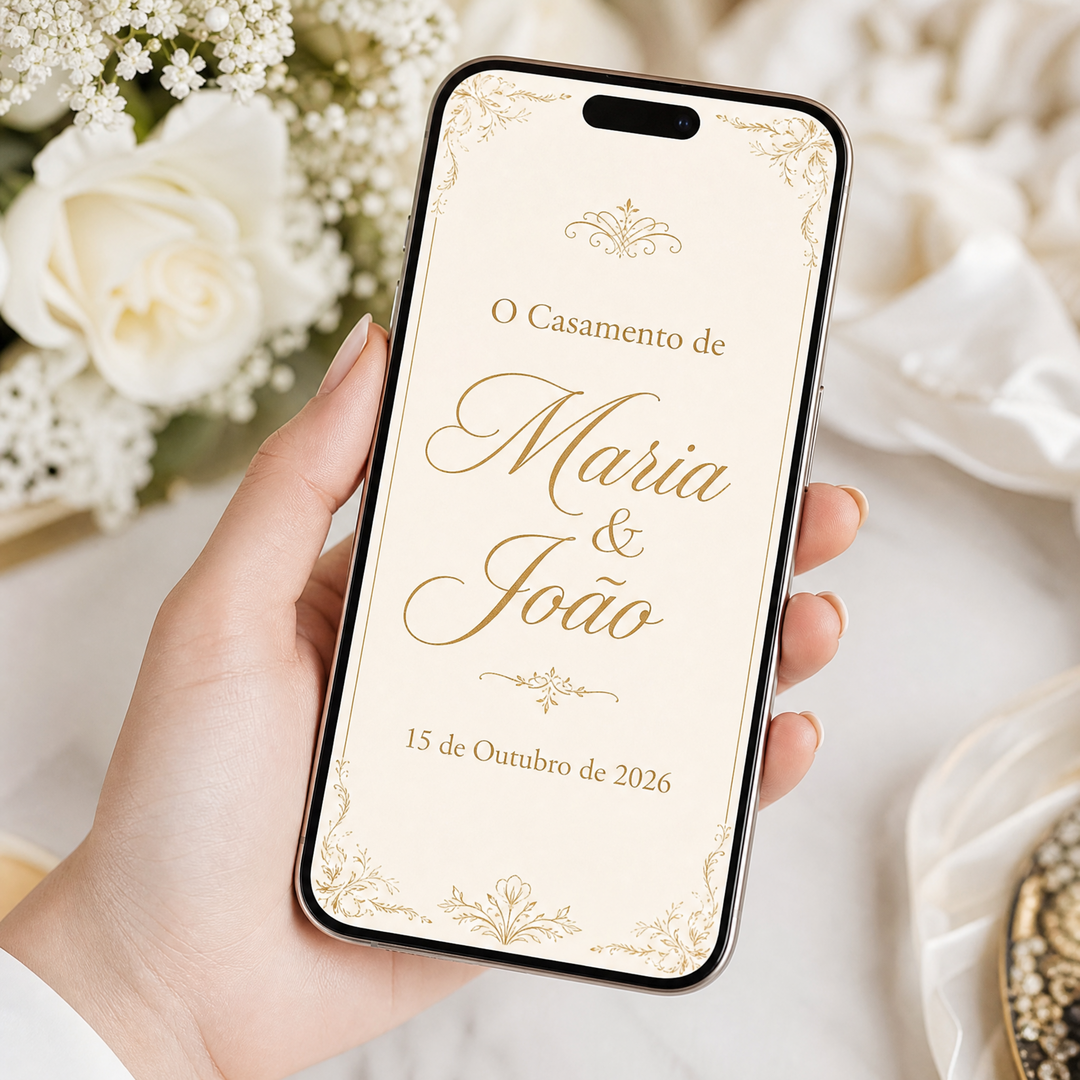 Convite Virtual Casamento Clássico