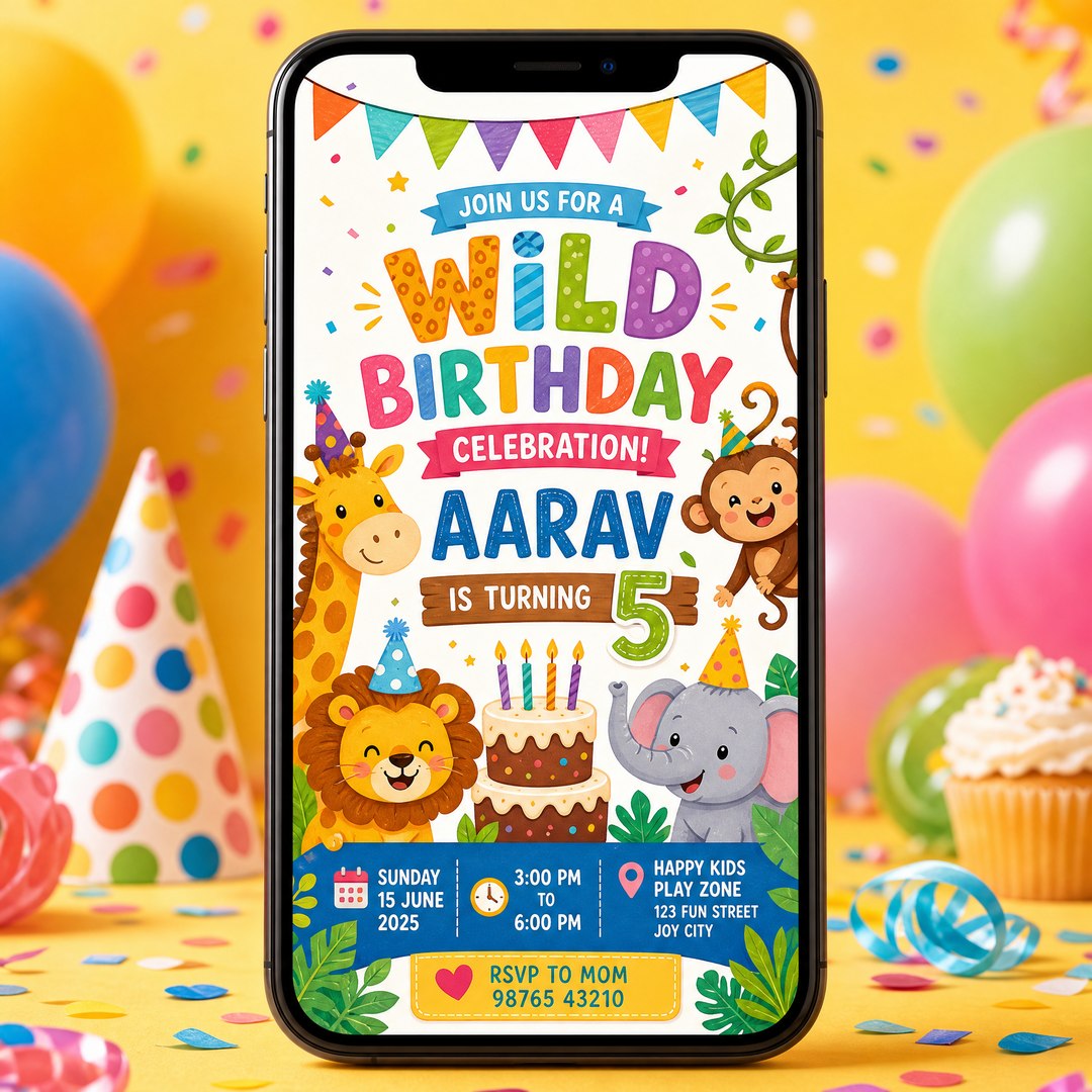 Convite Virtual Aniversário Infantil