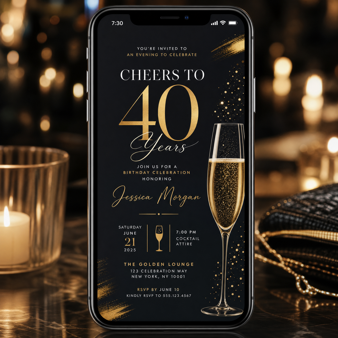 Convite Virtual Aniversário Adulto