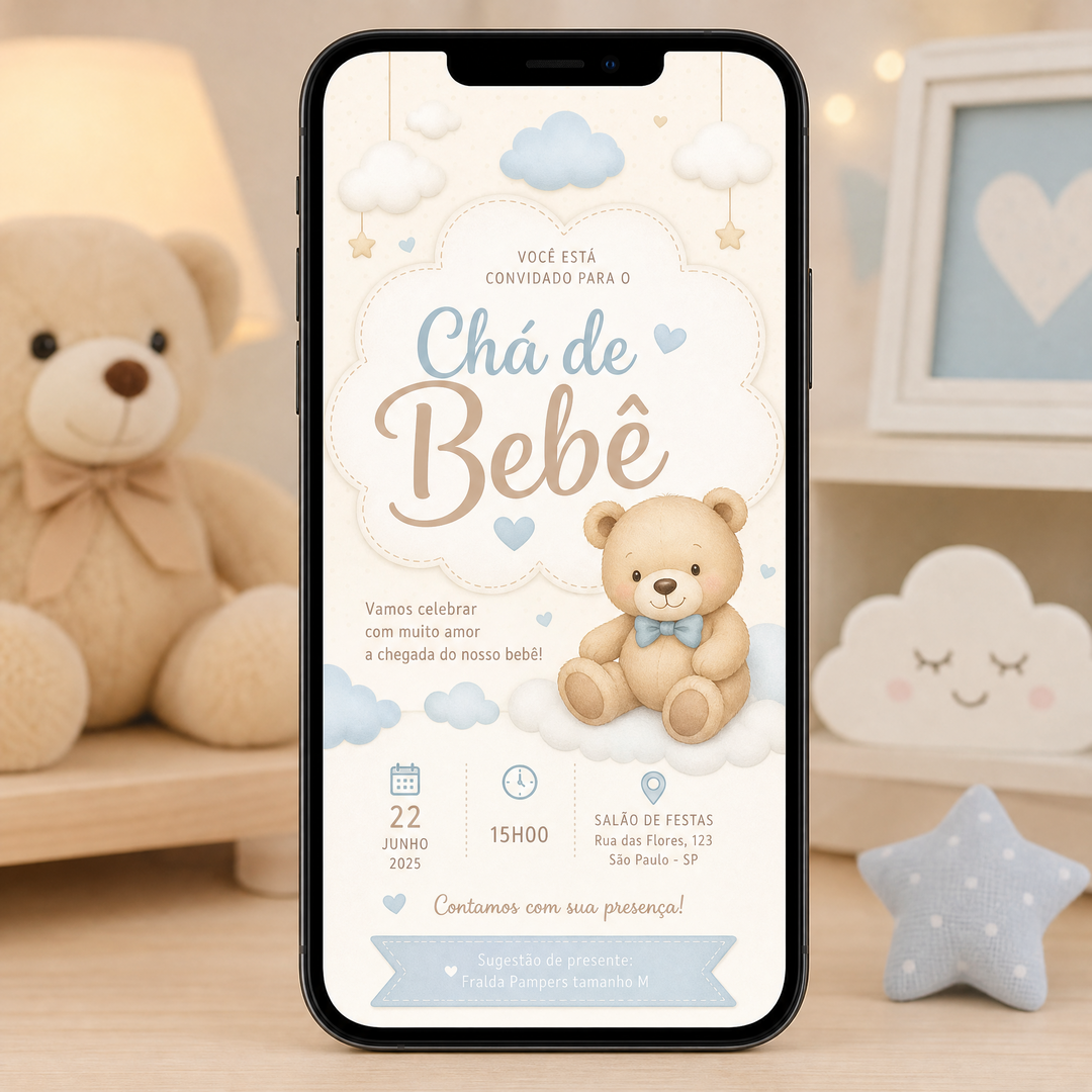 Convite Virtual Chá de Bebê